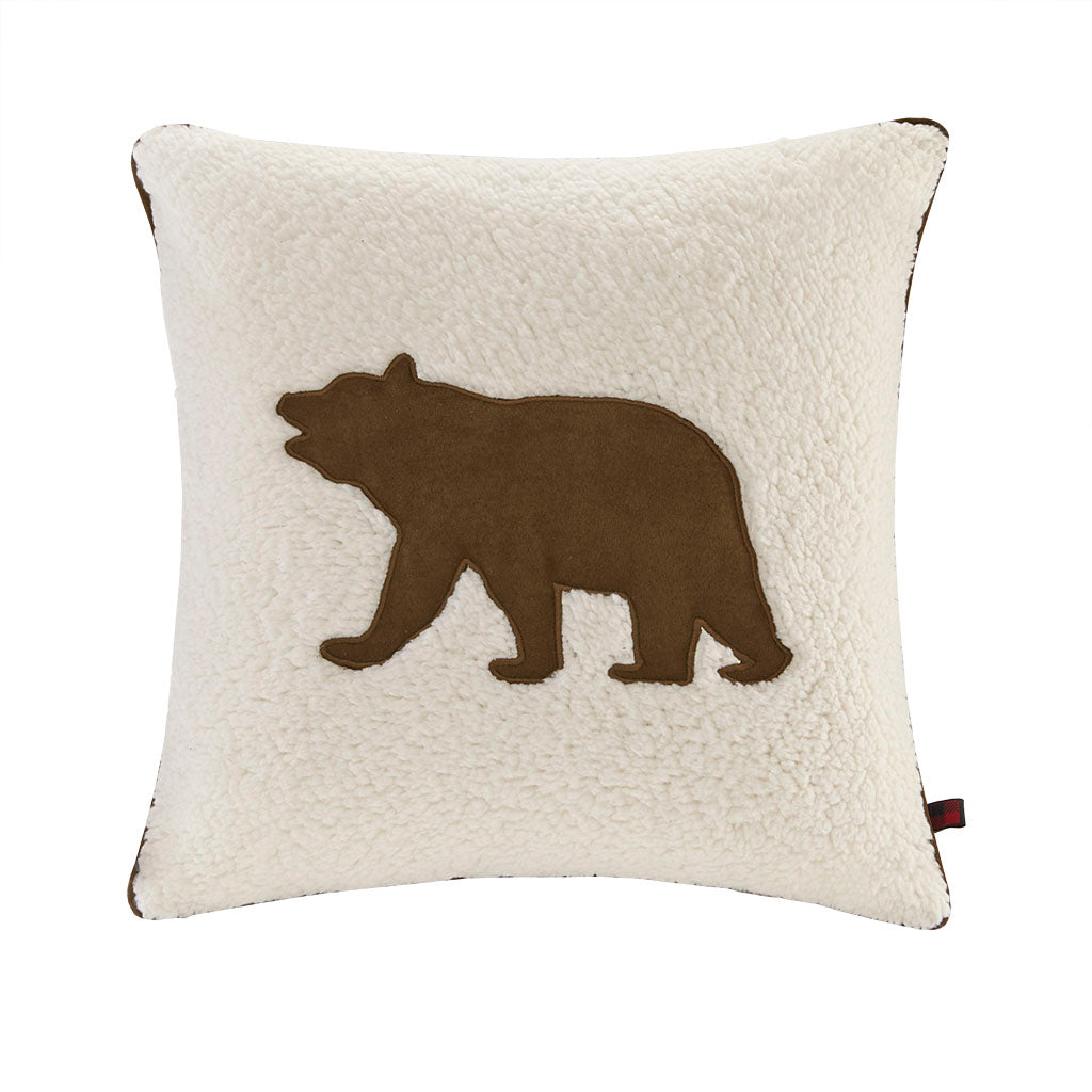 Bear Pieced Oblong Pillow