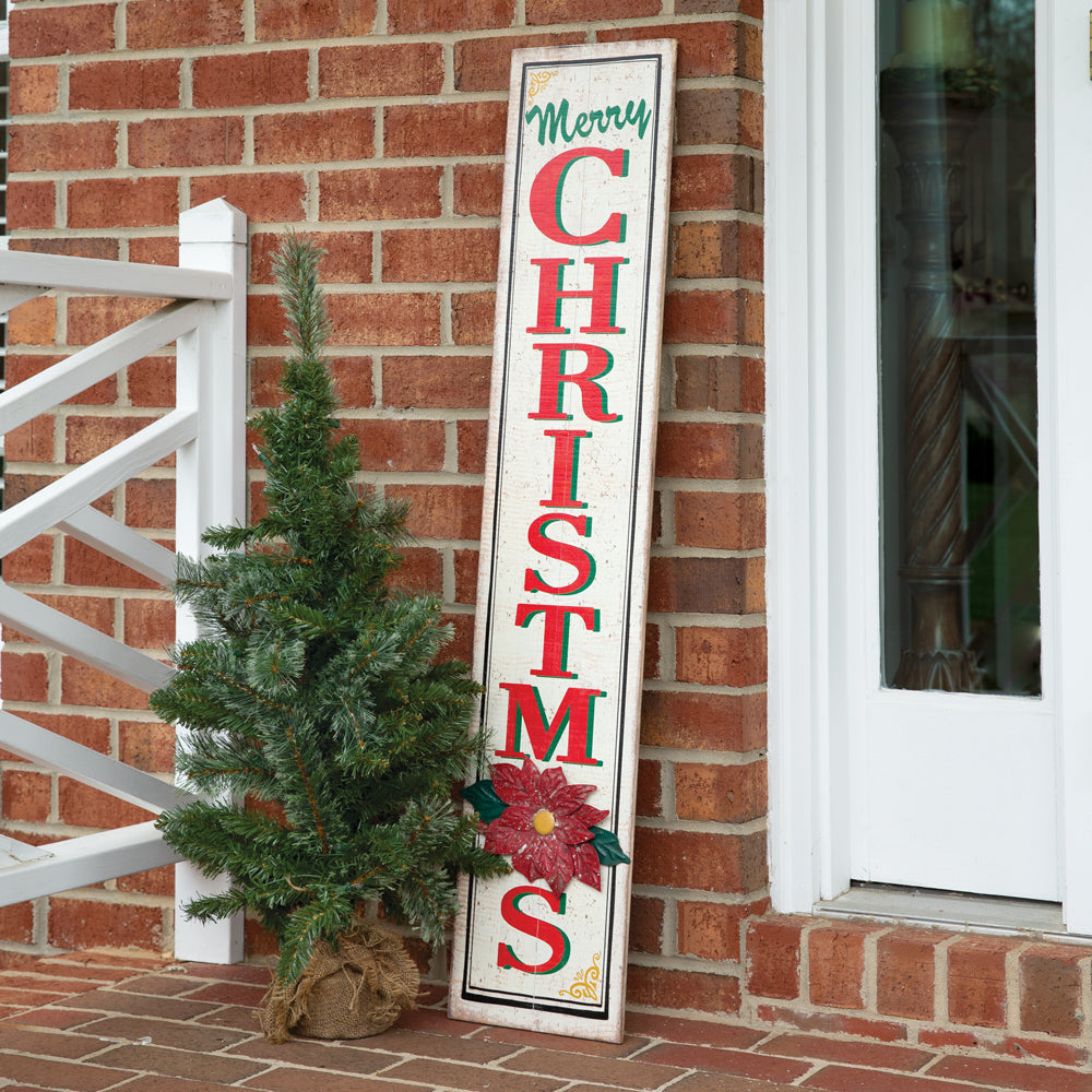Christmas Porch Leaner w/ Metalwork