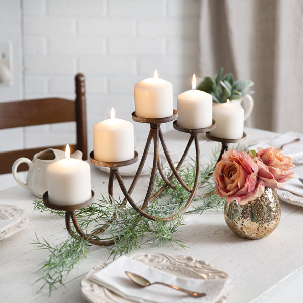 Antiqued Pillar Candle Runner