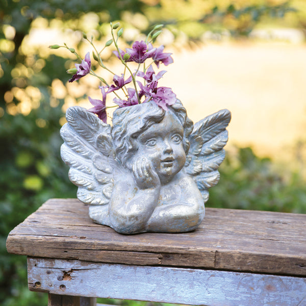 Daydreaming Cherub Planter