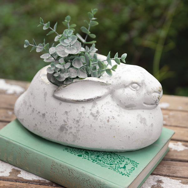 Rustic Bunny Planter