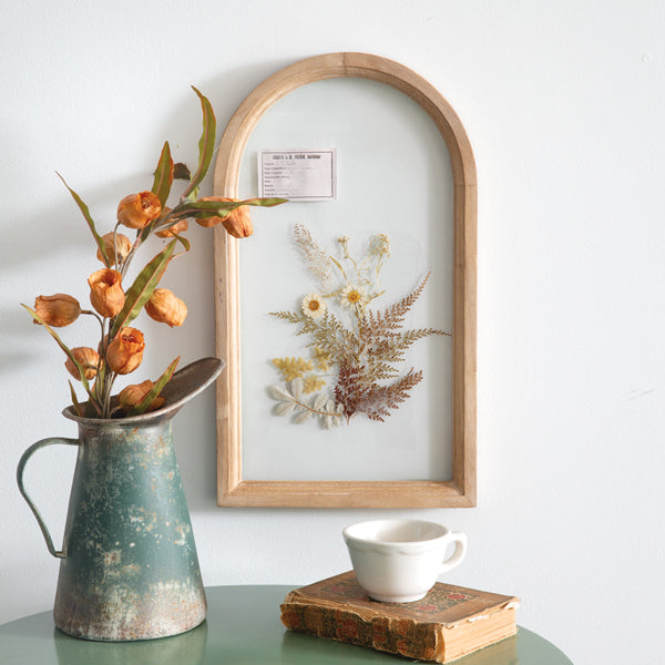 Arched Botanical Wall Decor - Chrysanthemum