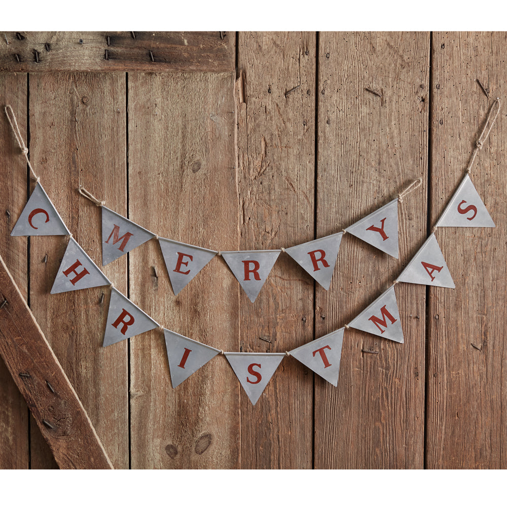 Merry Christmas Galvanized Banner