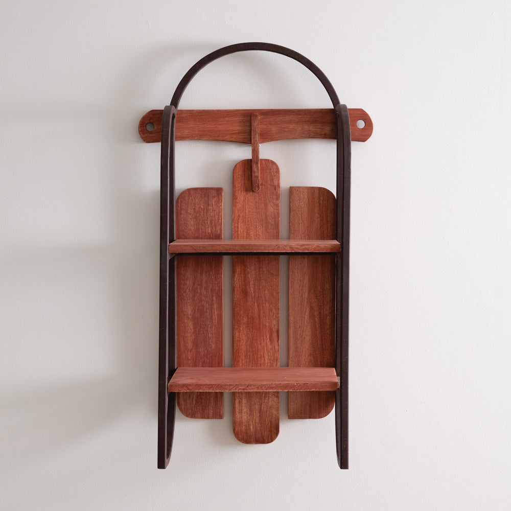 Wood & Iron Sled Shelf