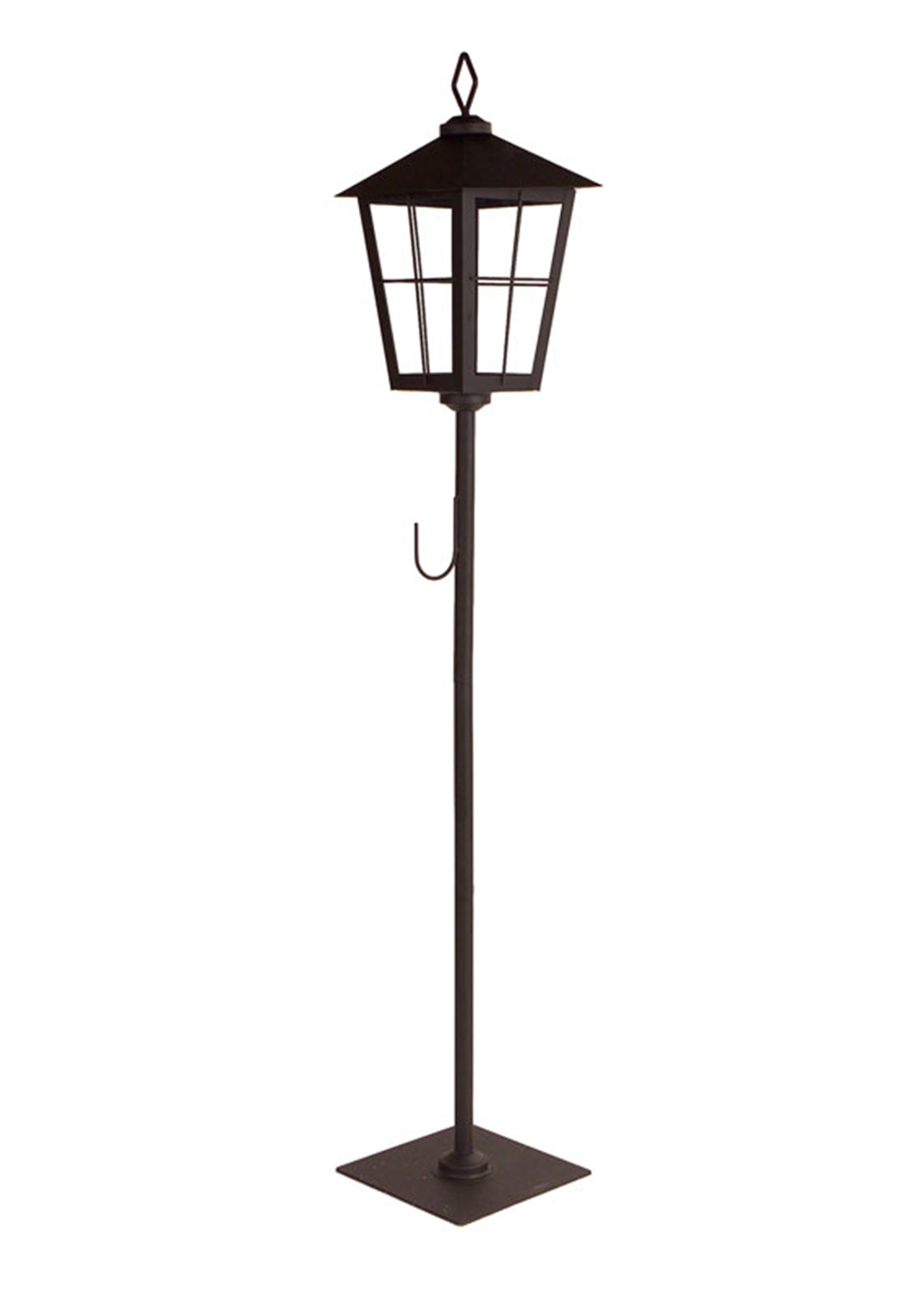 Metal Lantern Post with Wreath Holder 43.25"H