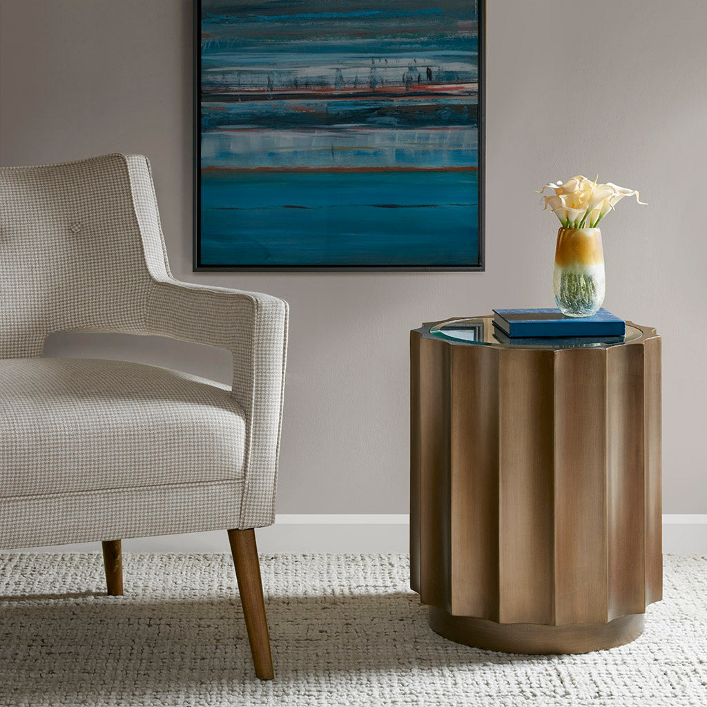 Valentina Angular Mirror Accent Table
