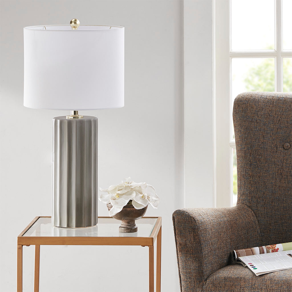 Glendale Faux Leather Table Lamp