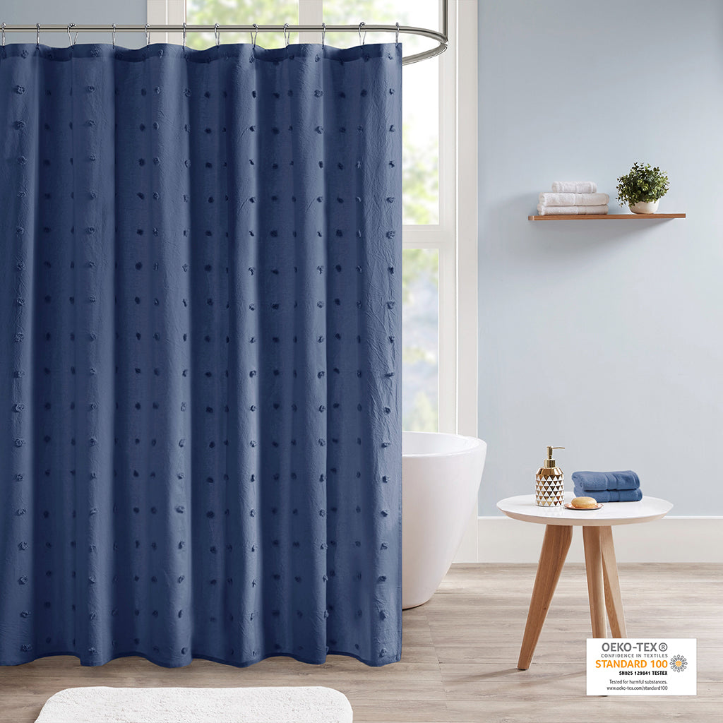 Brooklyn Pieced Cotton Shower Curtain