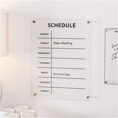 Weekly Wall Calendar 14.5" x 19"H Acrylic