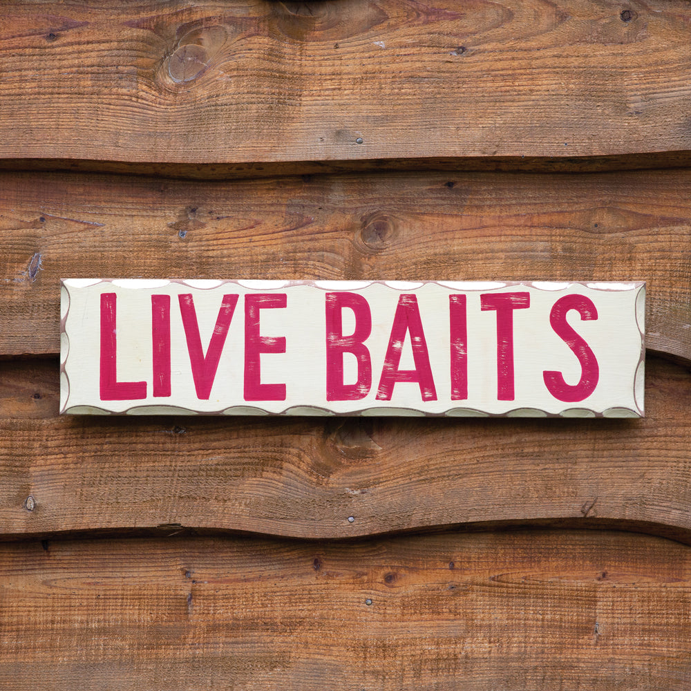 Live Bait Wooden Wall Art
