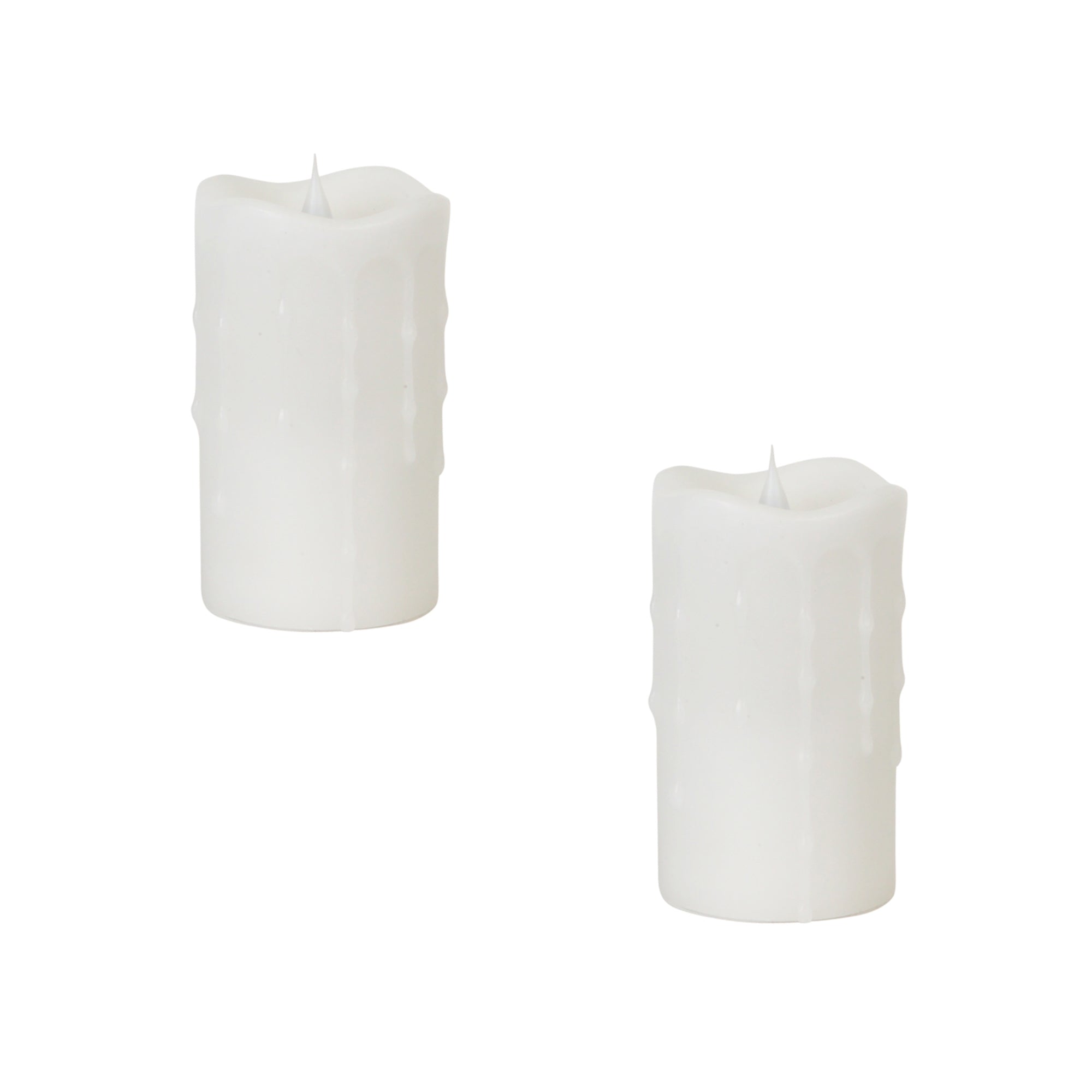 Simplux Designer LED Dripping Candle with Moving Flame and Remote (Set of 2)