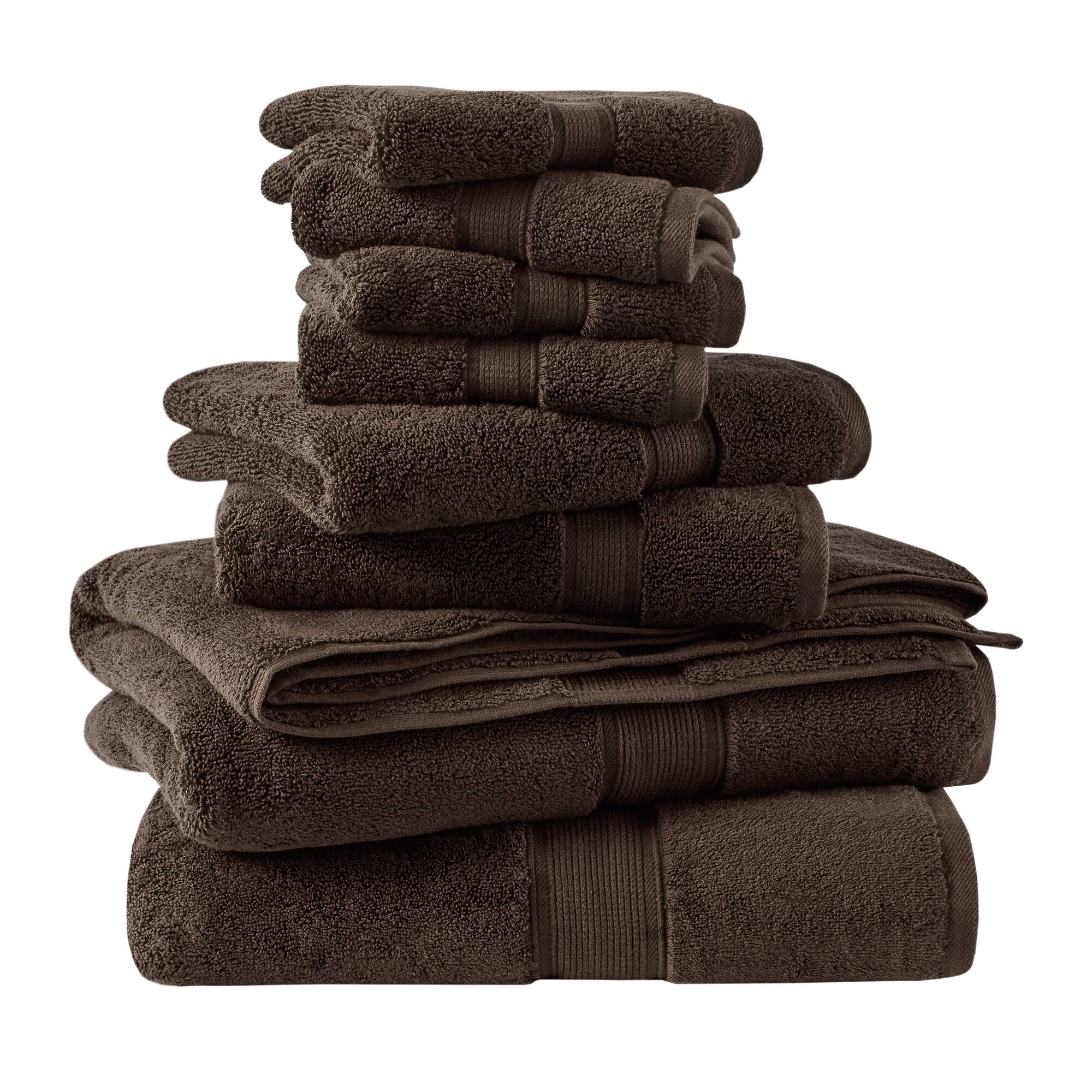800GSM 100% Cotton 8 Piece Antimicrobial Towel Set