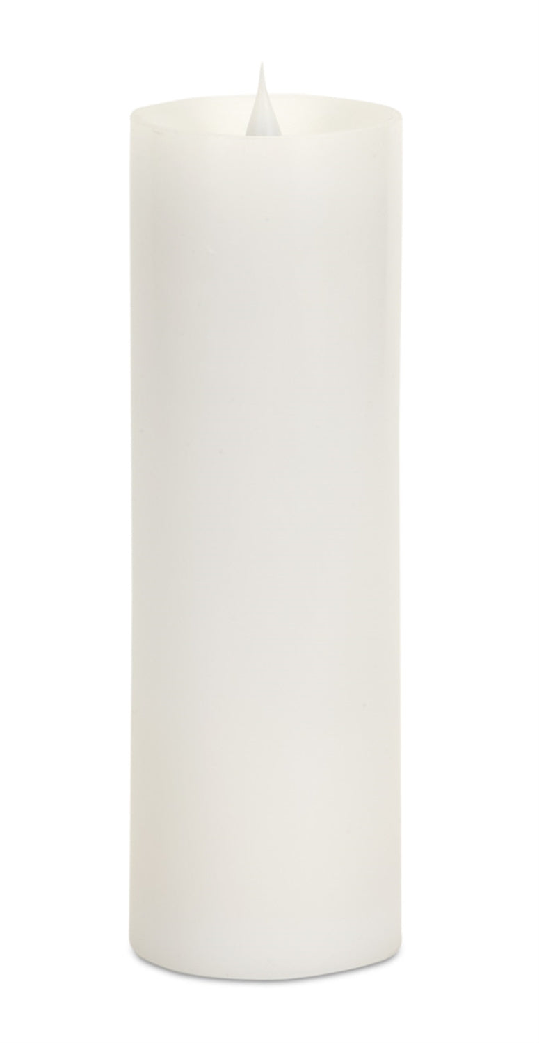 Simplux LED Pillar Candle w/6 Hr Timer 3"D x 9"H Wax/ (Requires 2 C Batteries, Not Included)