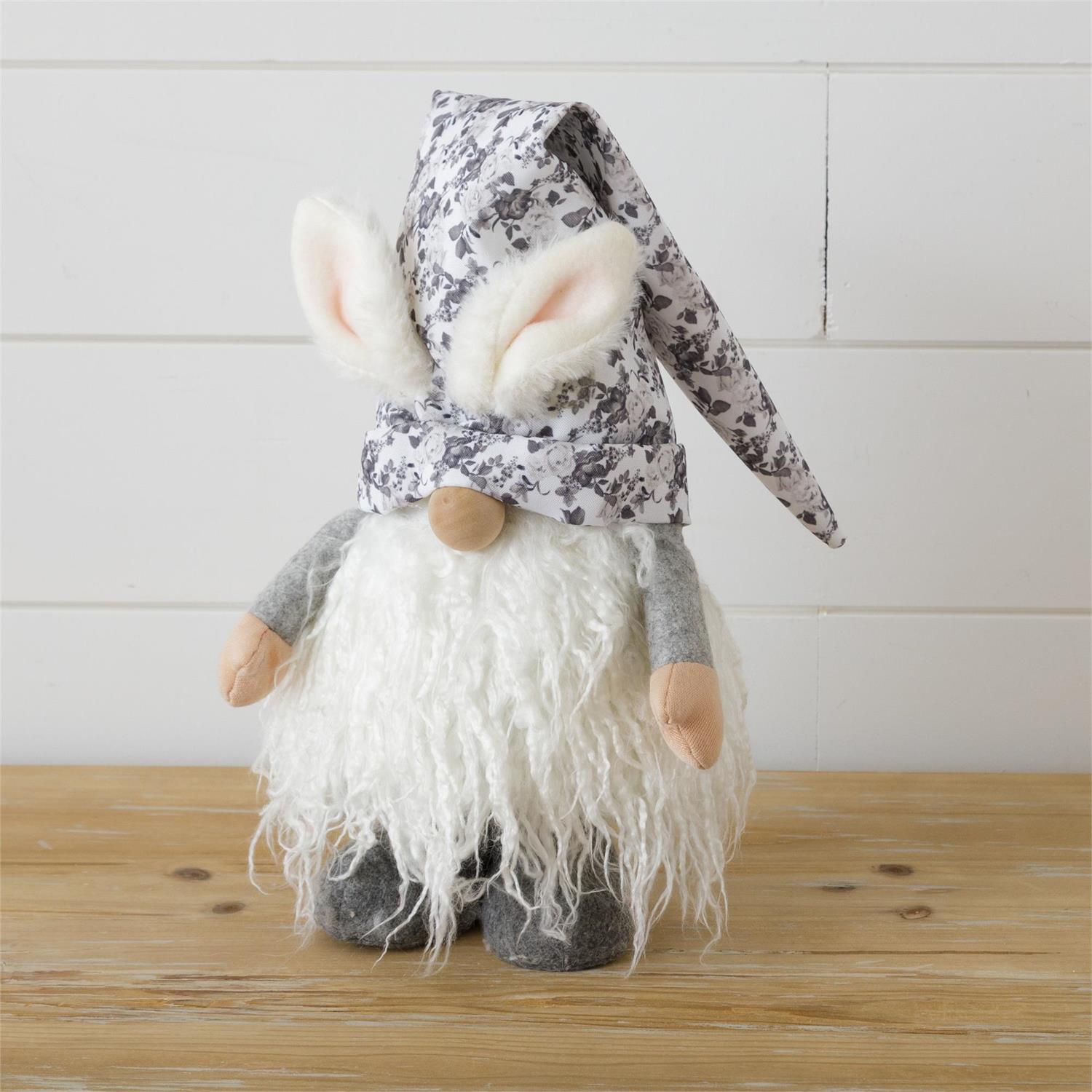 Gnome Rabbit - Floral Hat, Standing
