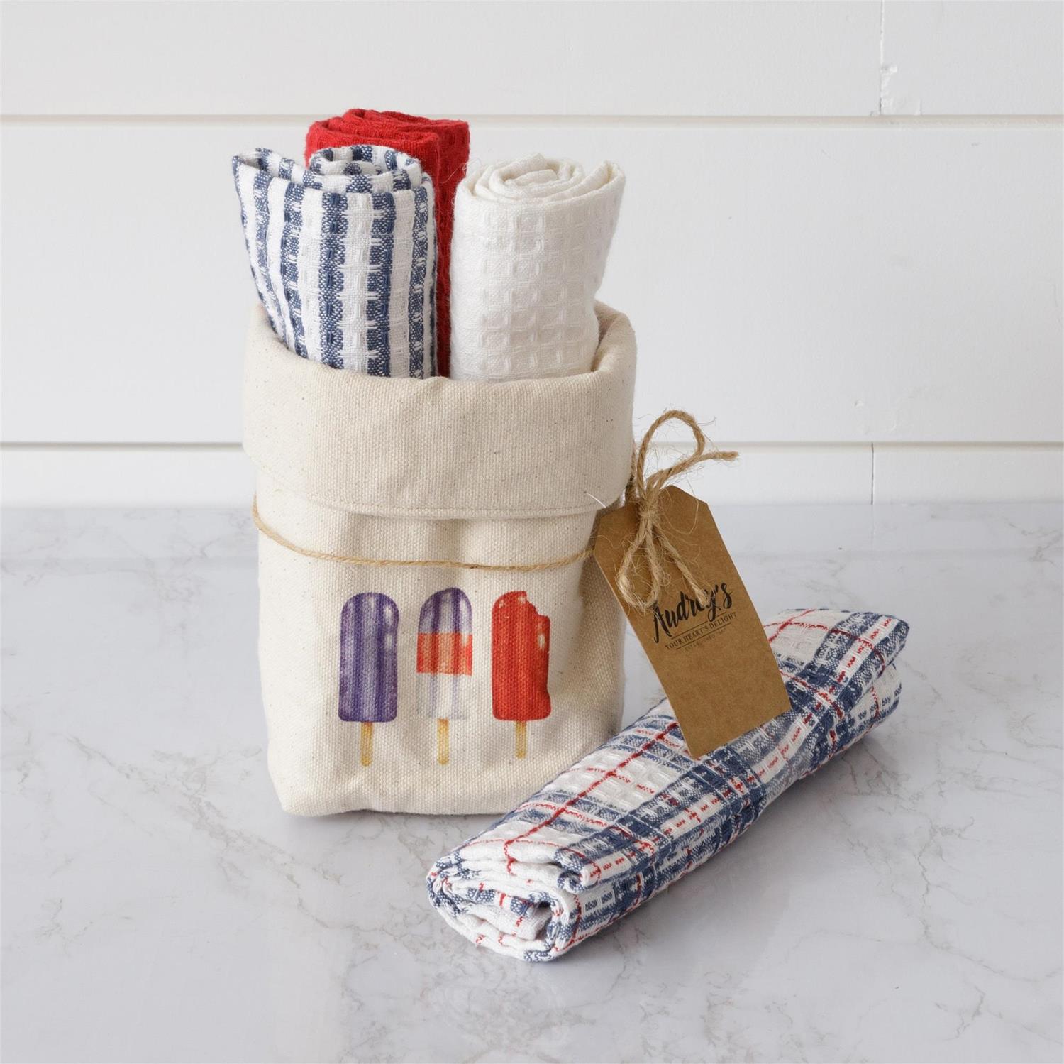 Summer Popsicles Dish Towel Set