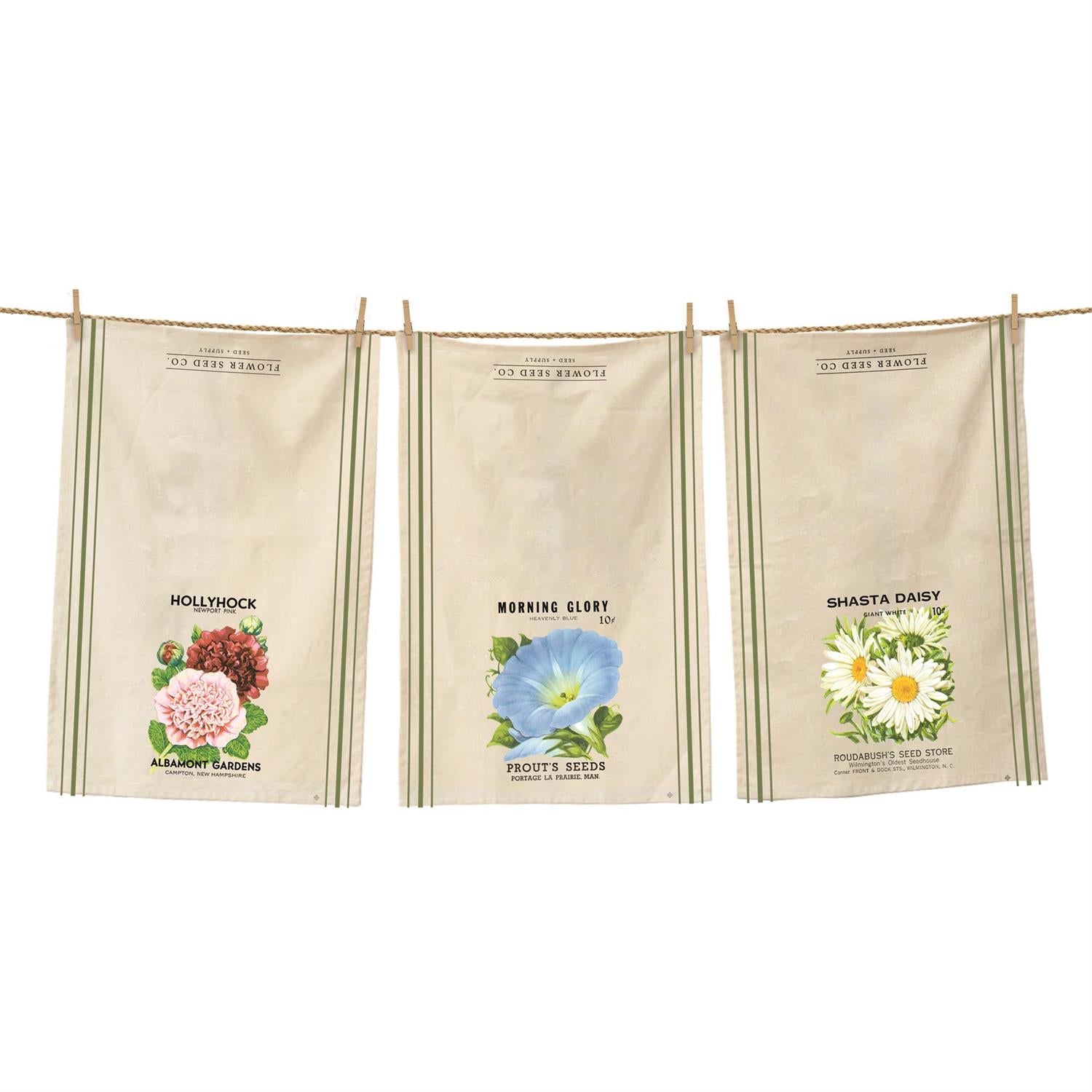 Seed Packets Kitchen Towels (S/3)