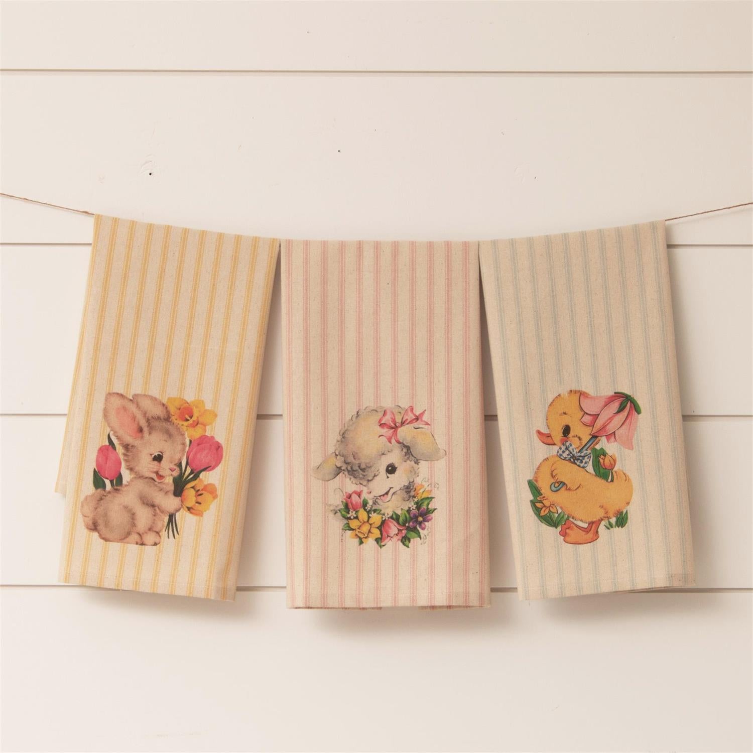 Vintage Spring Animal Towels (S/3)
