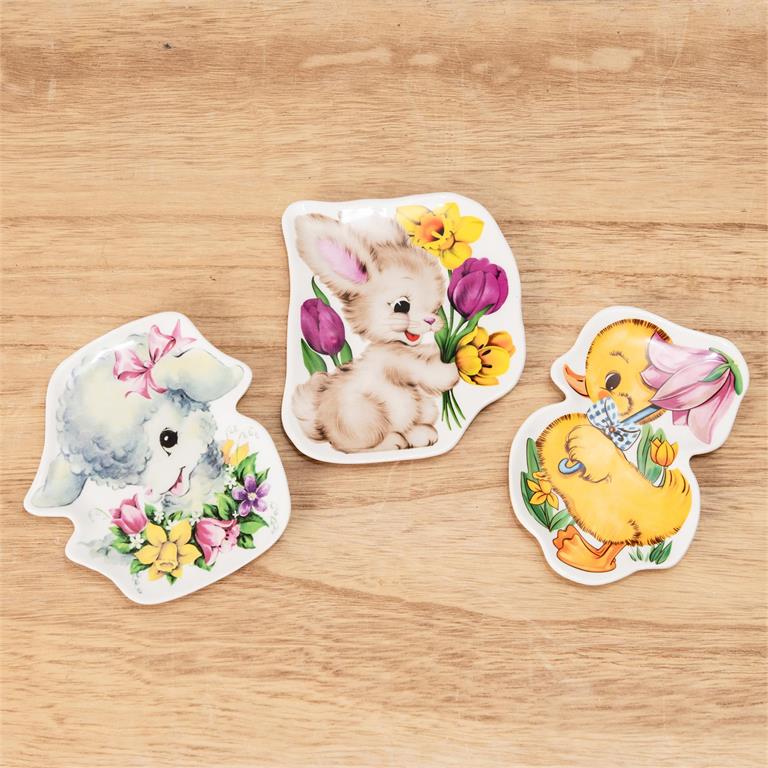 Trinket Trays - Vintage Sheep, Bunny, Duck