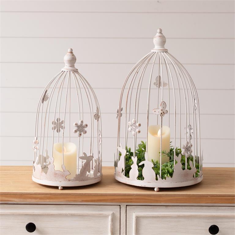Birdcage With Rabbit Silhouette