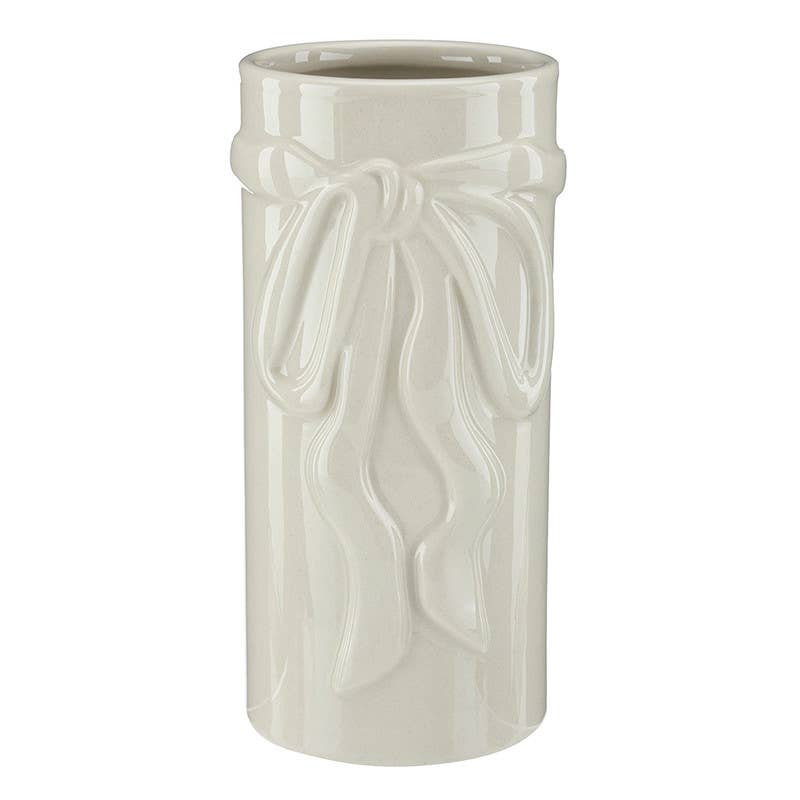 Ceramic Bow Vase - Small - Natural