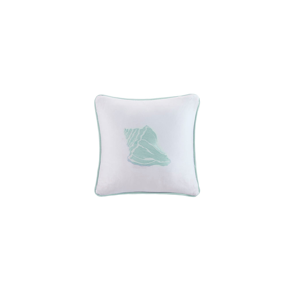Coastline Embroidered Oblong Pillow