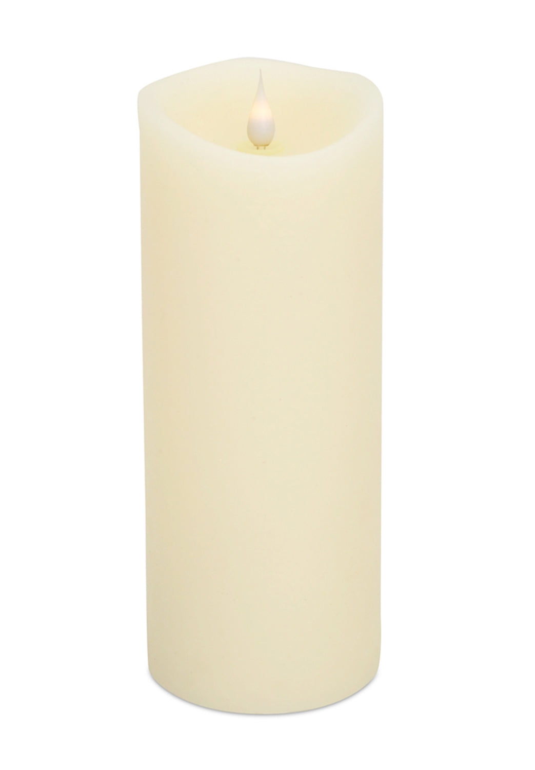 Simplux LED Designer Candle w/4 and 8 Hr Timer 3.5"D x 9.25"H Wax/ (Requires 2C Batteries, No