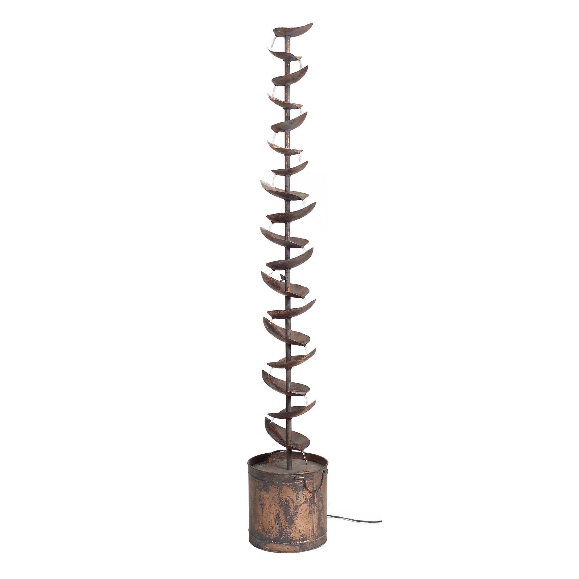 Leaf Fountain w/UL Pump 62.5"H Metal (YH-750)