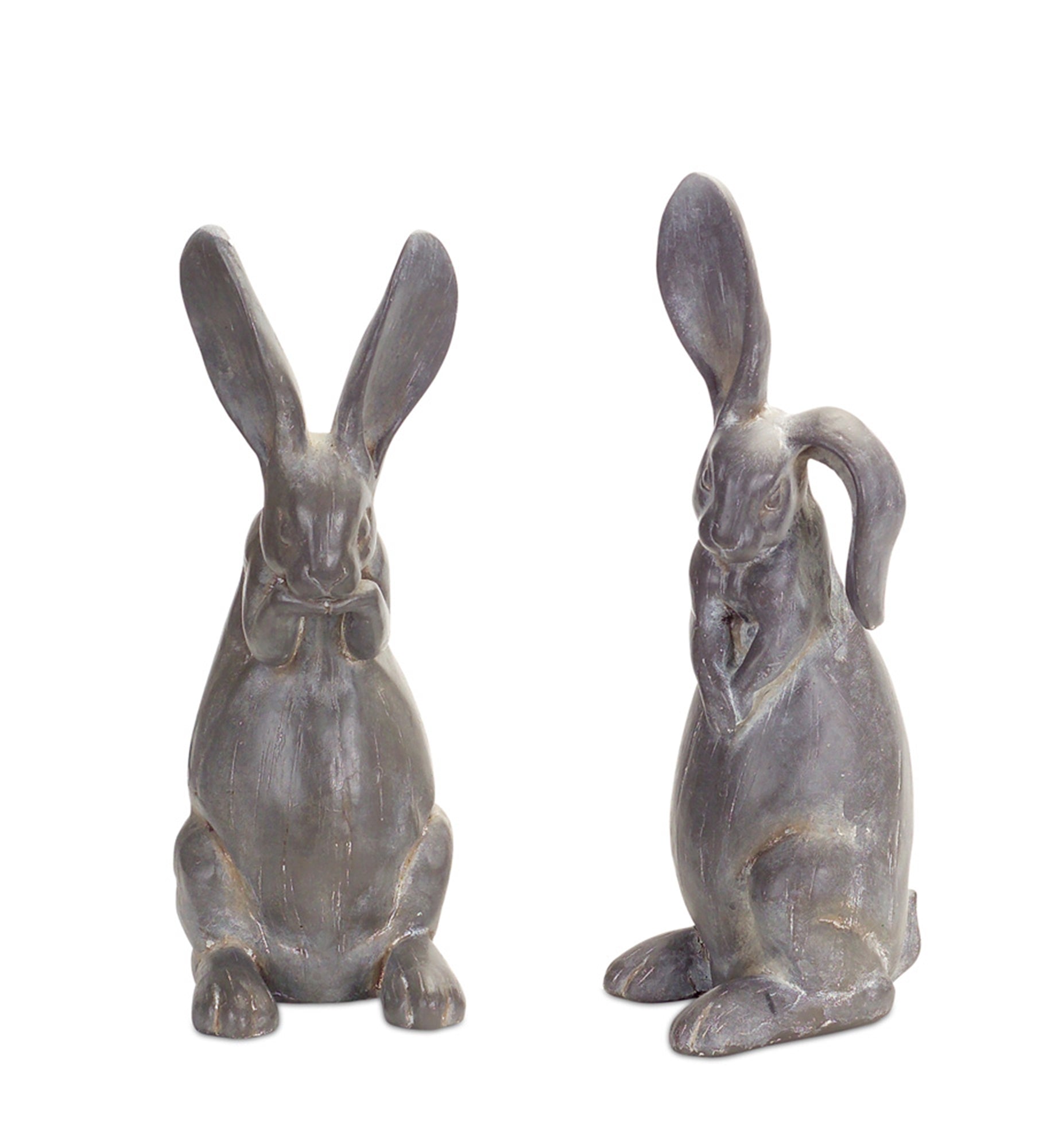 Rabbit Figurine (2 Asst) 15.25"H, 16.25"H Cement
