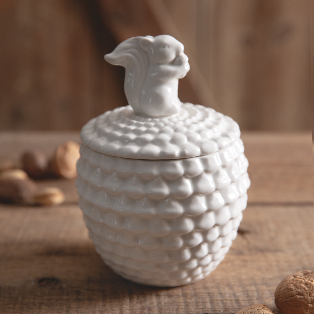 Porcelain Acorn Jar