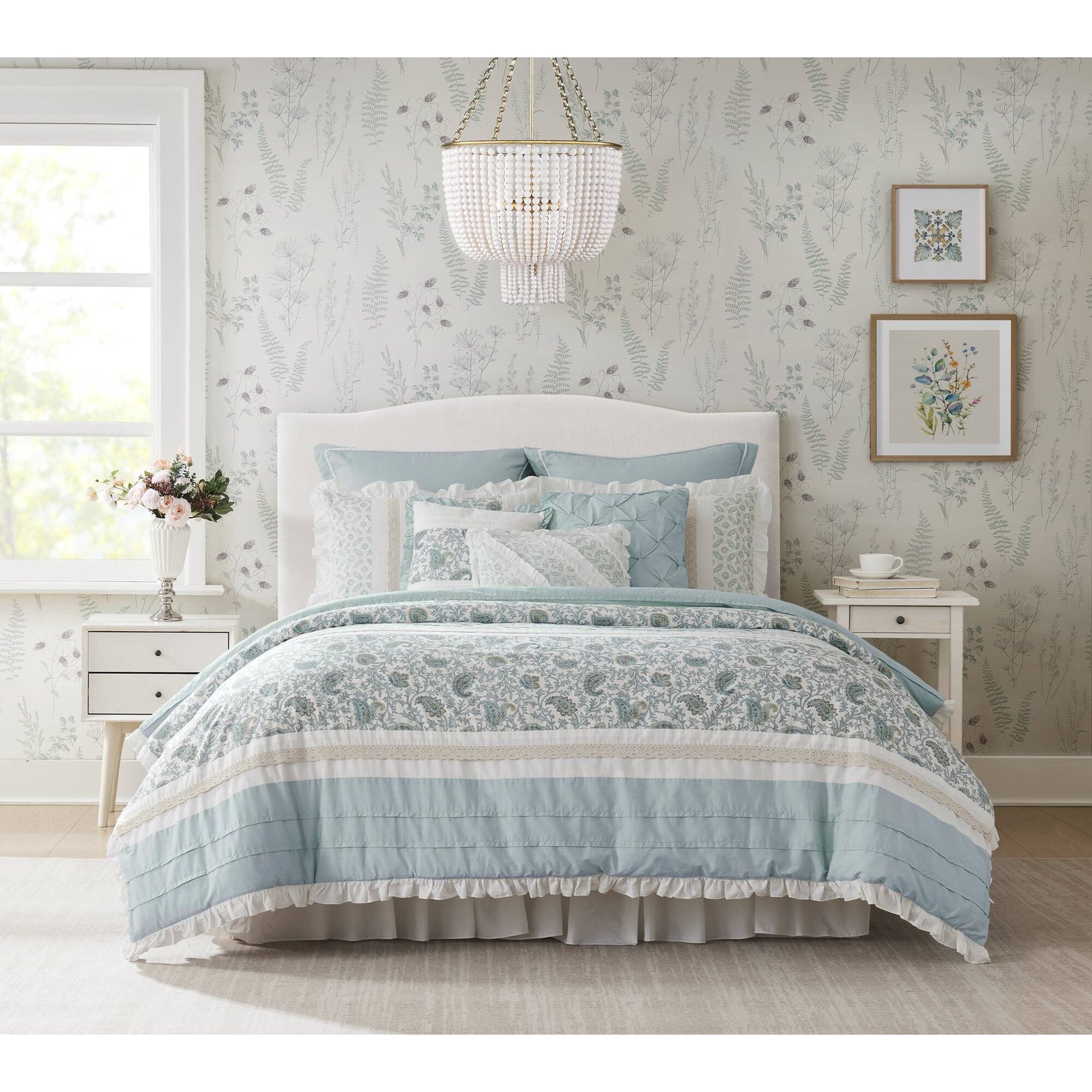 Dawn 9 Piece Cotton Percale Comforter Set