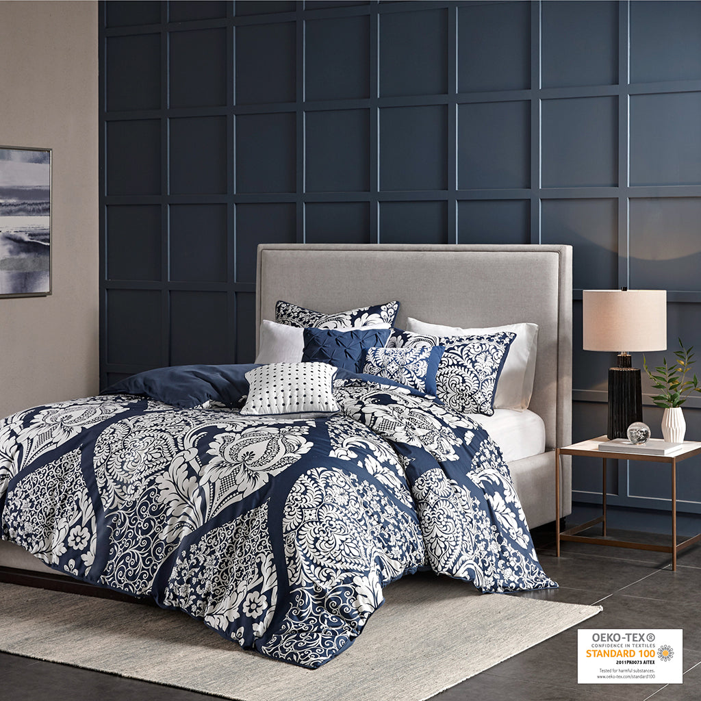 Vienna 6 Piece Printed Duvet Cover Set