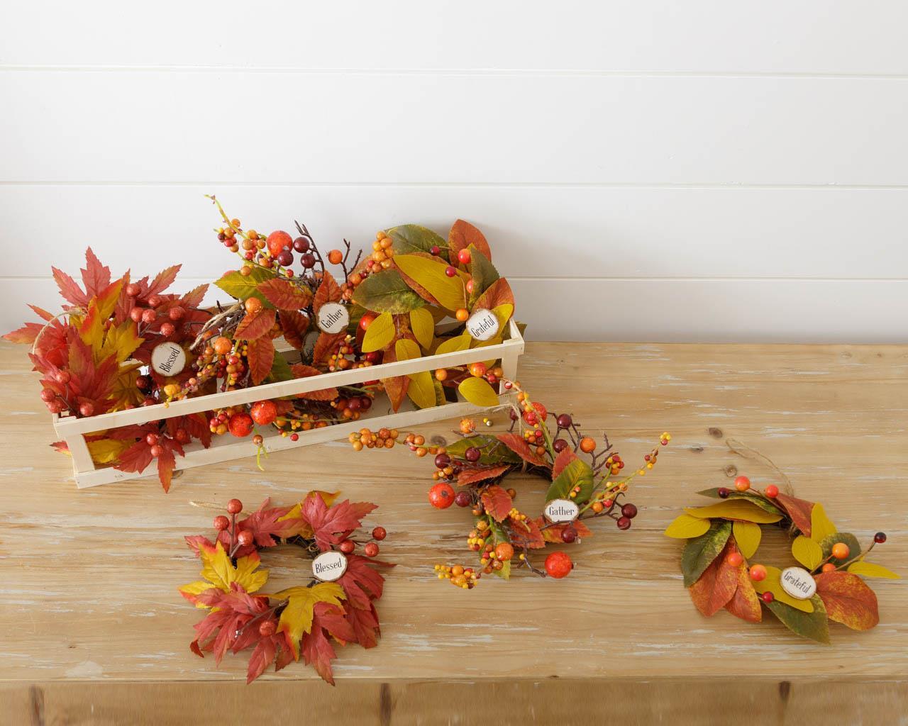 Crate Of 9 - Fall Wreath Ornaments