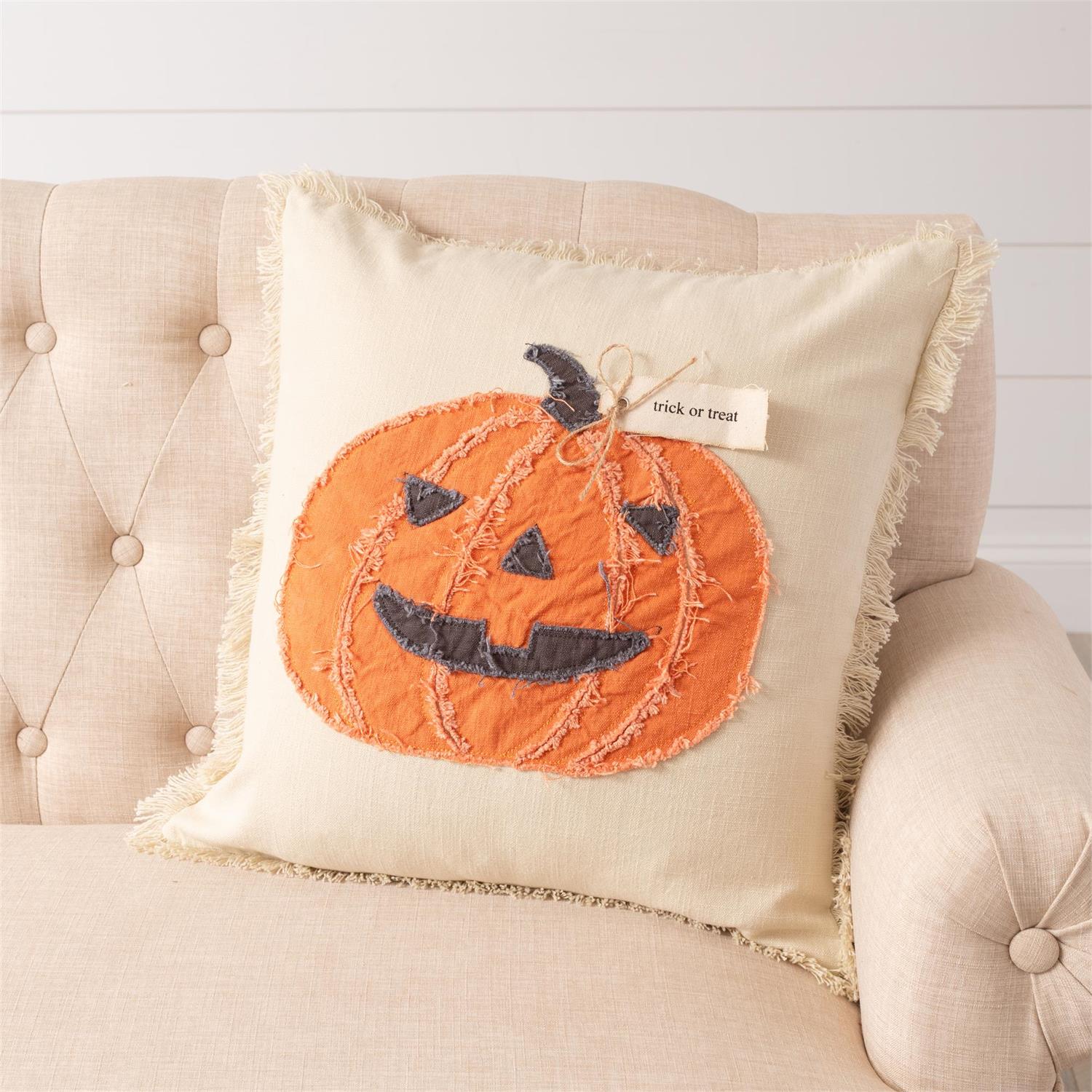 Shabby Embellished Pumpkin Pillow