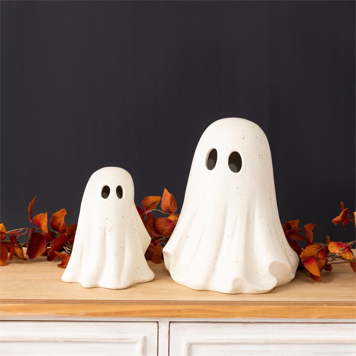Stoneware Ghost Figurines (S/2)