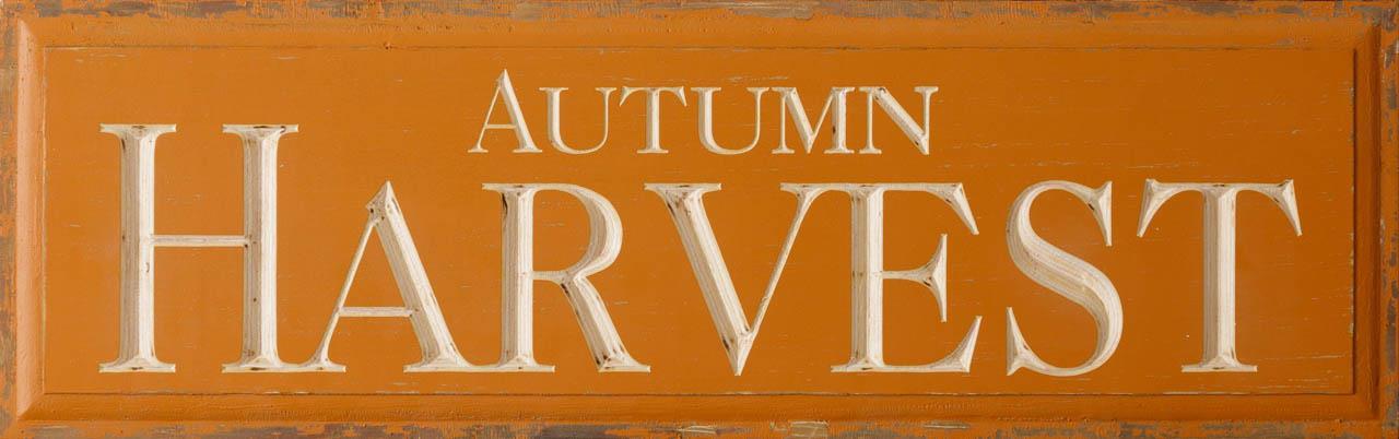 Autumn Harvest Carved Sign