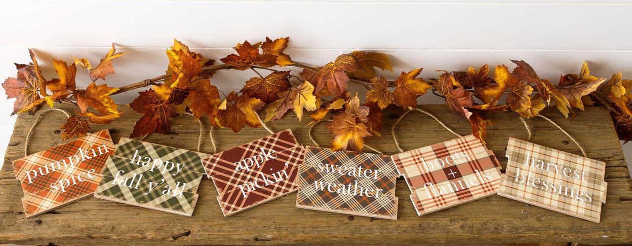 Ornaments - Plaid Fall Quotes