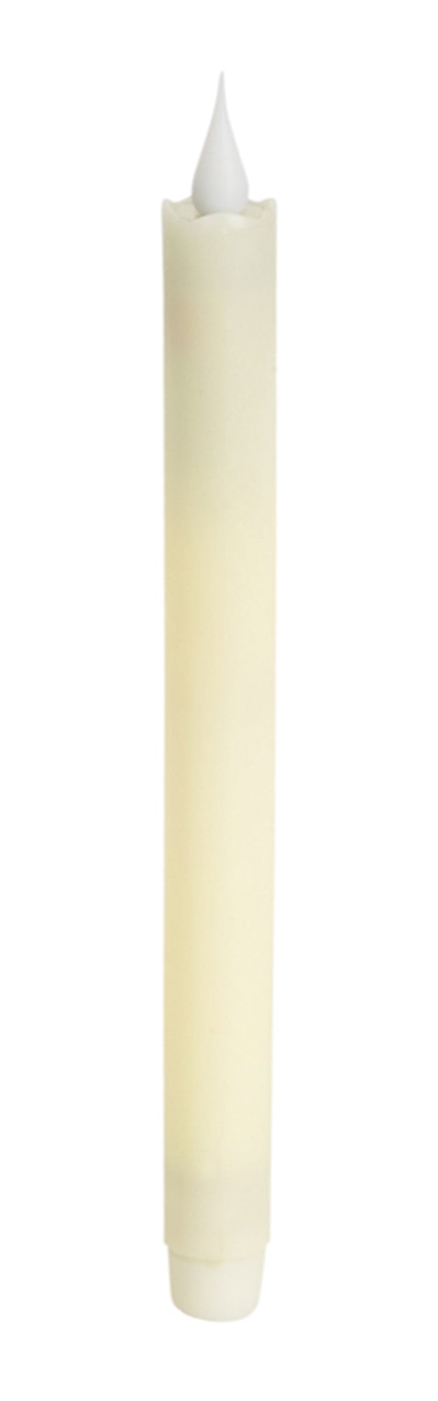 Simplux LED Taper Candle w/6 Hr Timer (Set of 2) 10”H Wax/ (Requires 2 AA Batteries, Not Incl