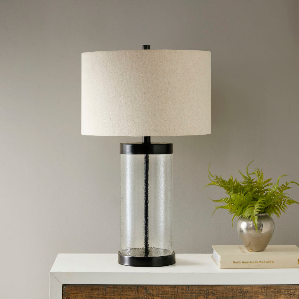 Macon Frosted Glass Globe Resin Table Lamp