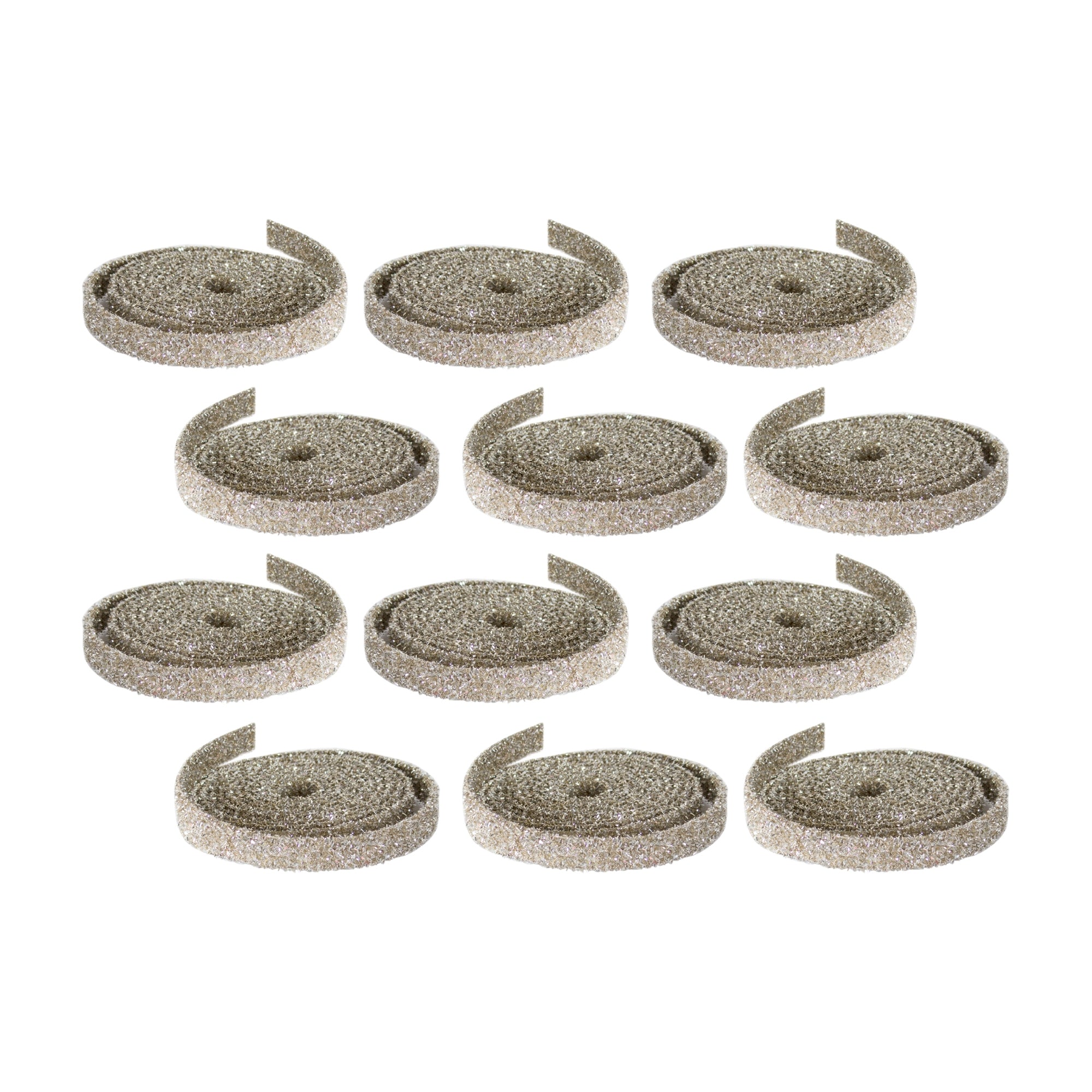 Champagne Glitter Rope Ribbon (Set of 12 Rolls)