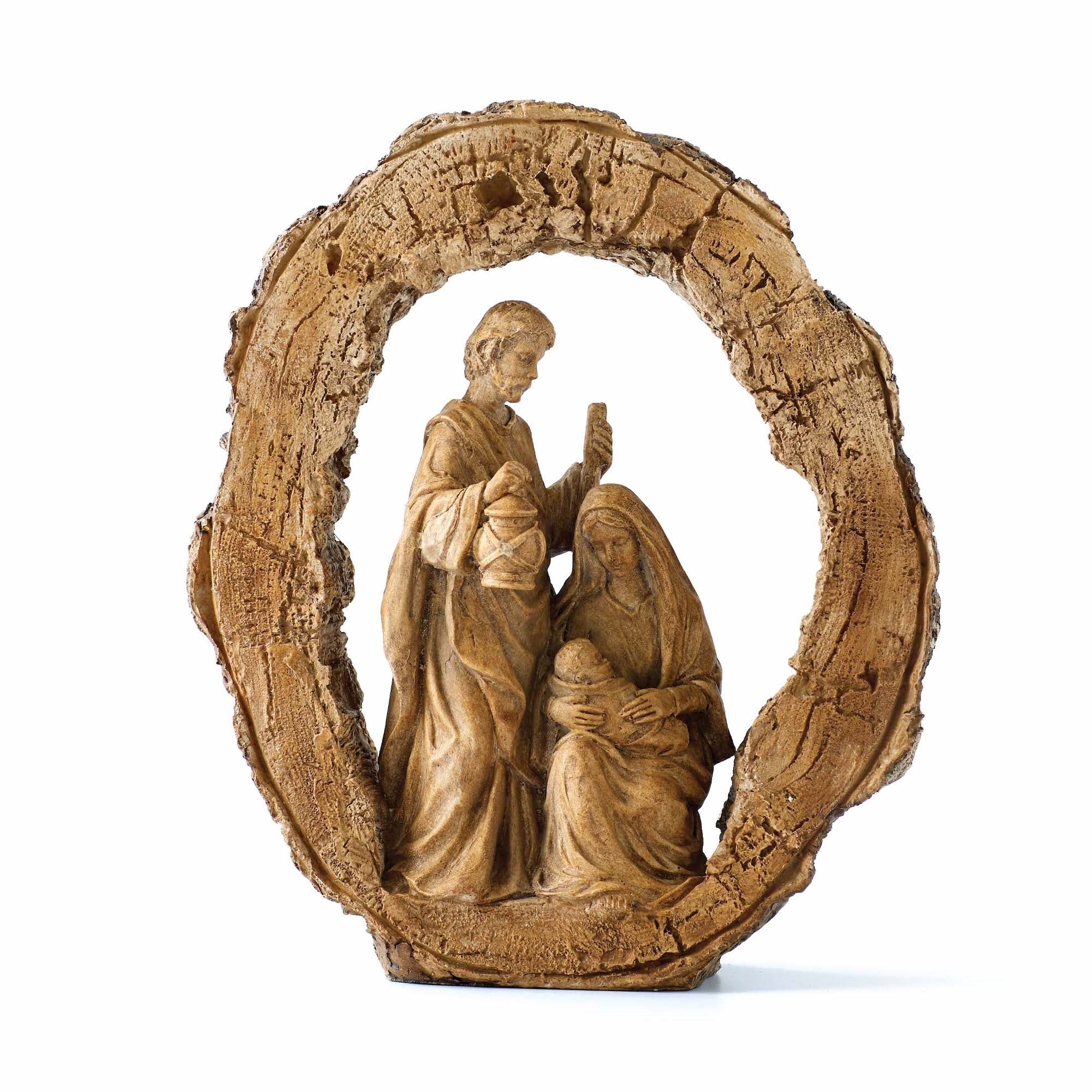 Holy Family Tree Disc Sculpture 11.5"H