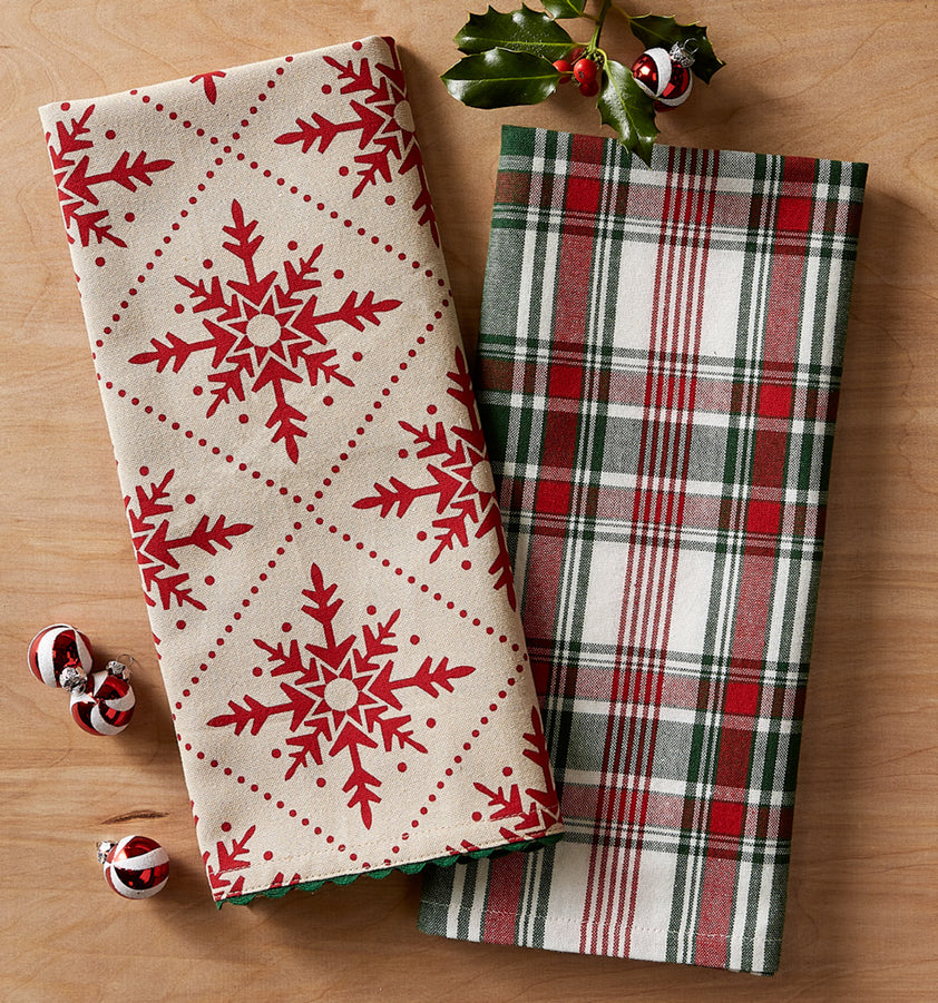 Yuletide Plaid Dishtowel