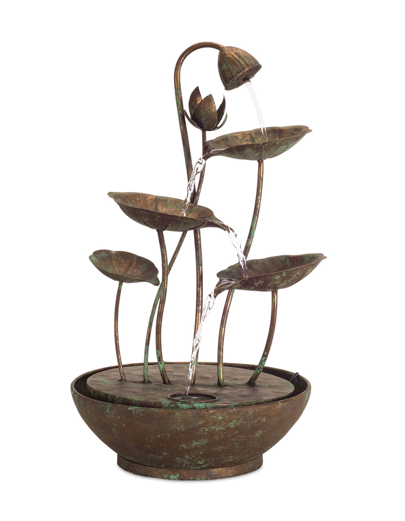 Lotus Leaf Fountain 19.5"H Iron (pump YH1020)
