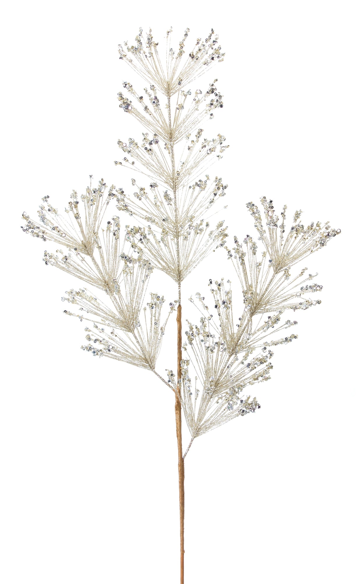 Pine and Sequin Spray 33.25"H PVC