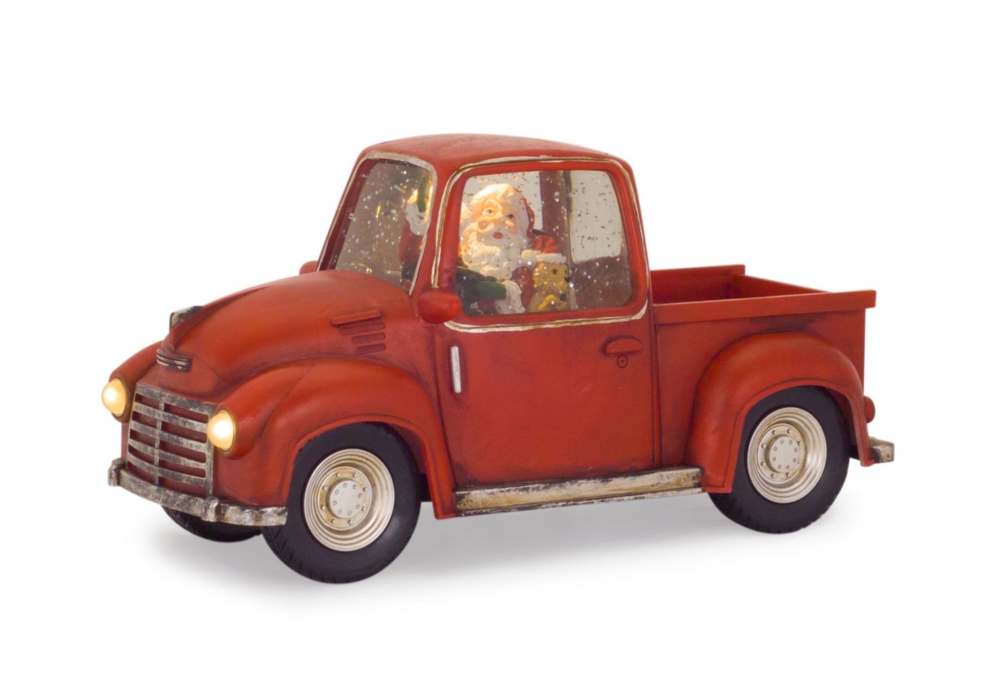 LED Snow Globe Truck with Santa