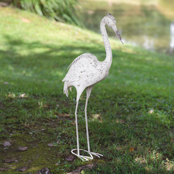 Metal Crane Statue