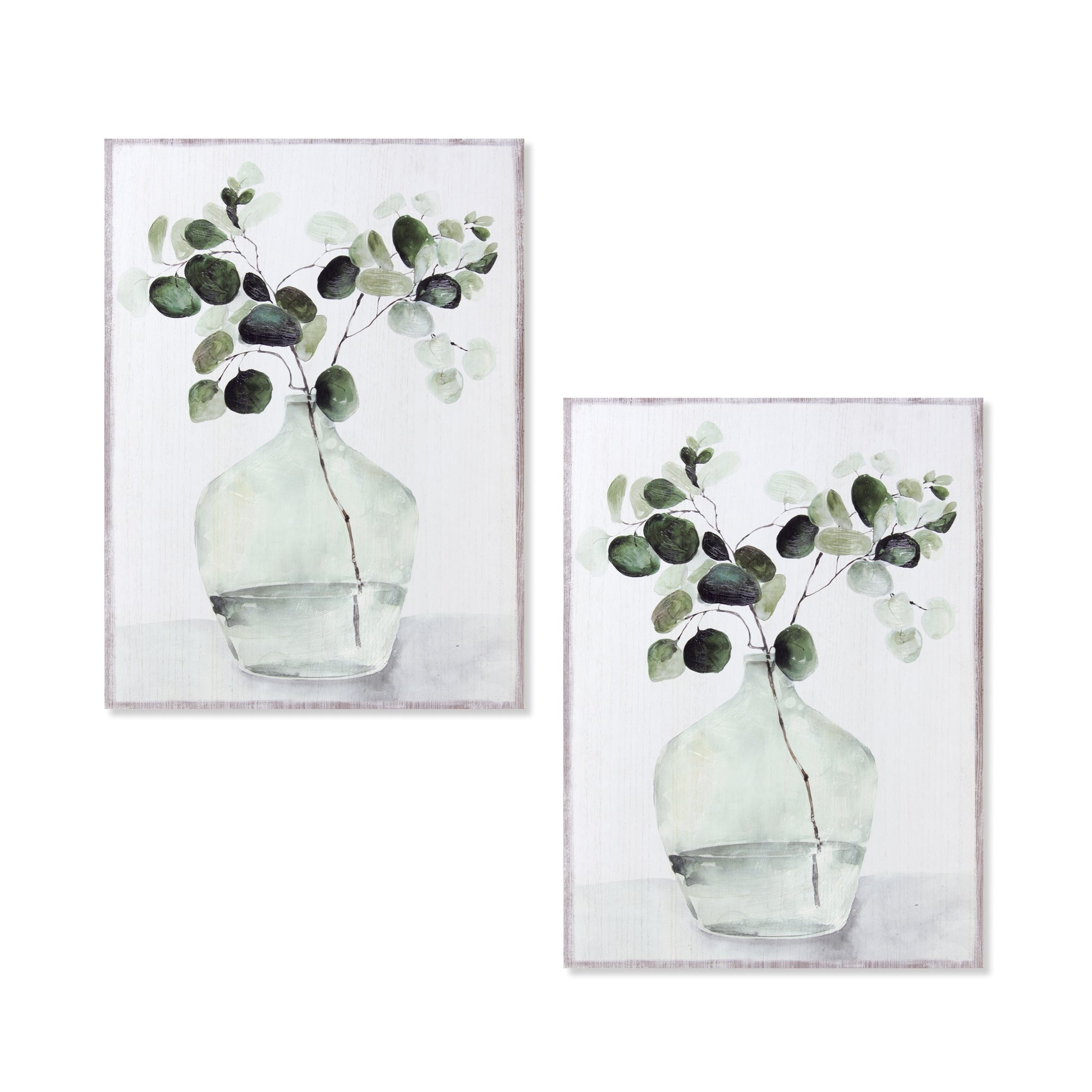 Wood Eucalyptus Plaque (Set of 2)