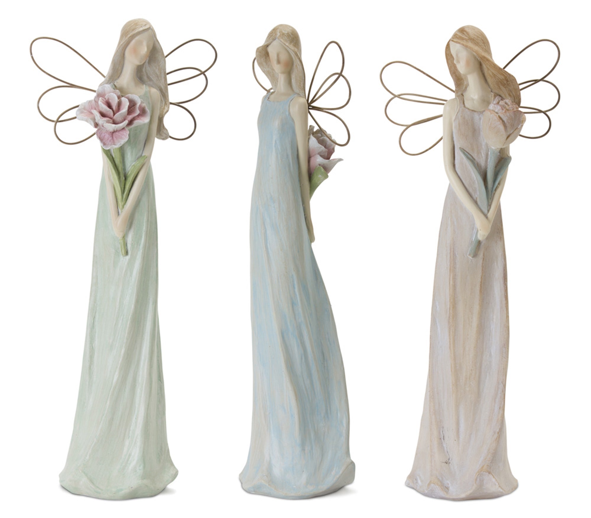 Angel (3 set of) 13"H Resin/Stone Powder