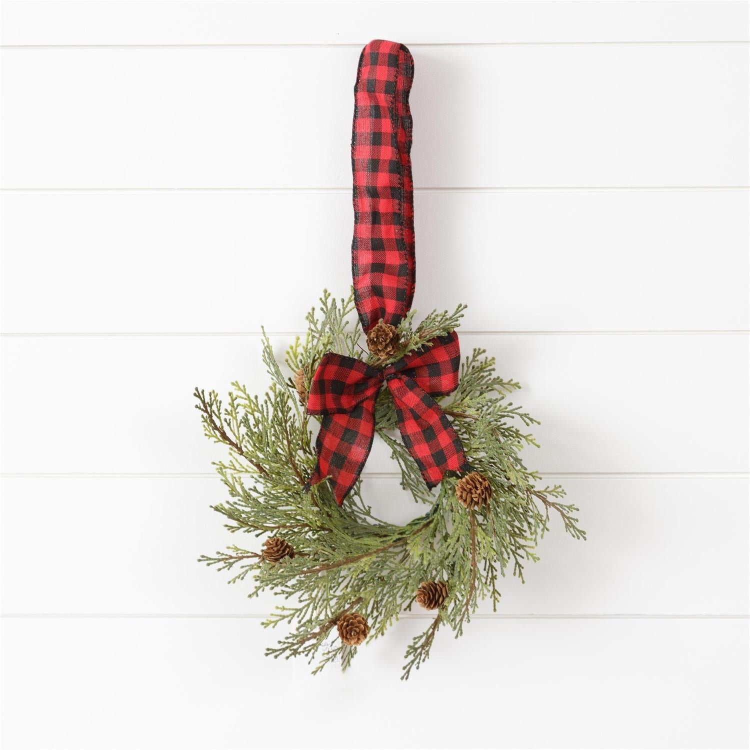 Mini Wreath W/ Plaid accents