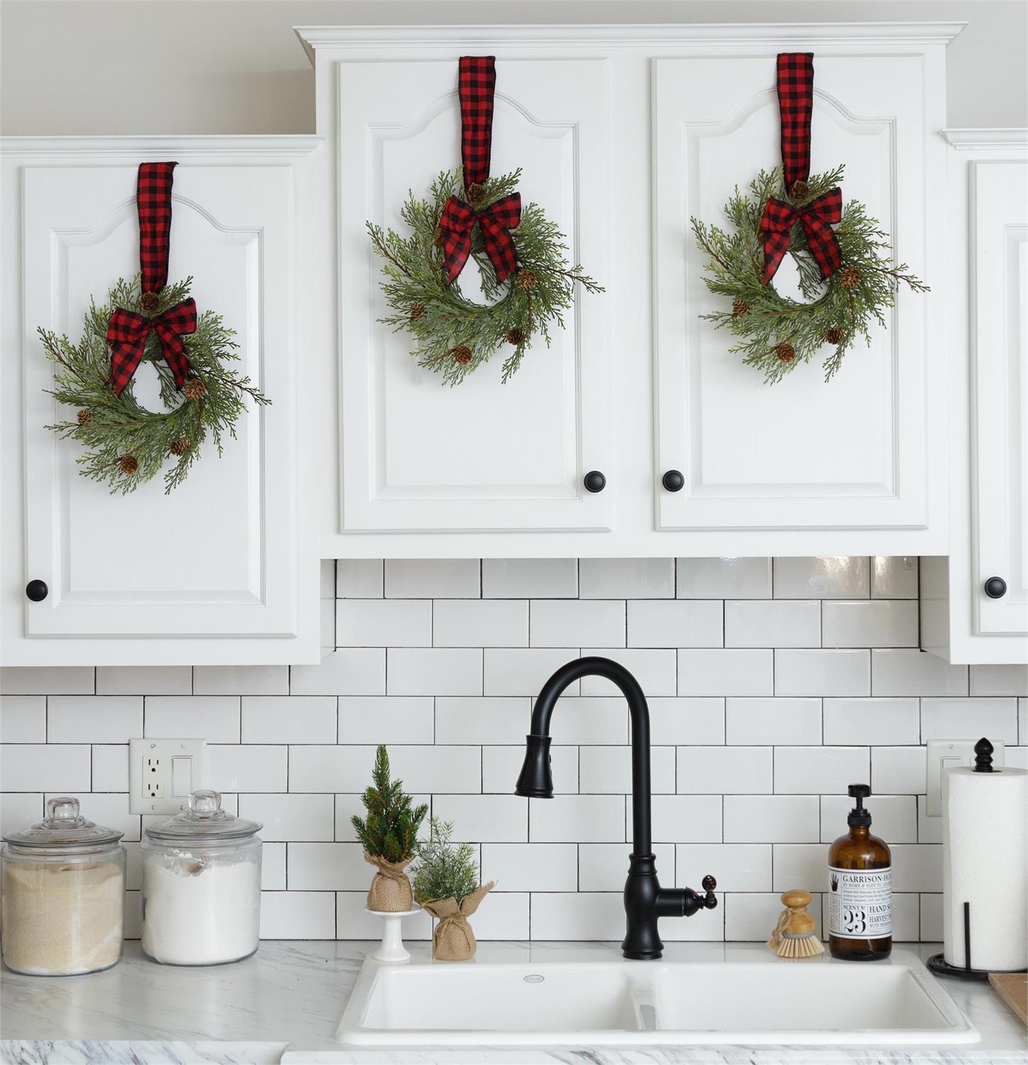 Mini Wreath W/ Plaid accents