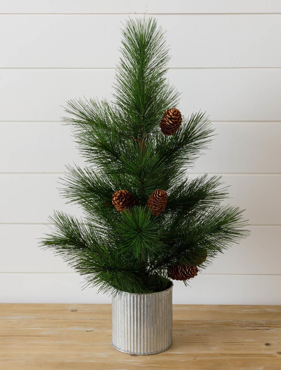 White Pine Tree w/ Metal Pot